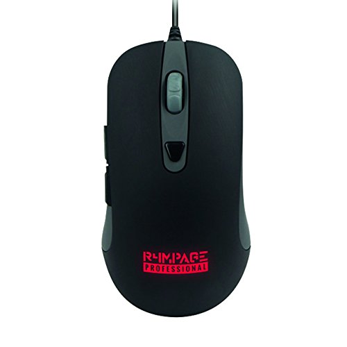 R4mpage RP-11000 Pro Professionelle Gaming Maus mit 6 programmierbare Taste, Schwarz von R4mpage