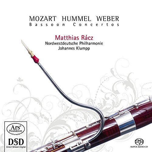 Mozart/Hummel/Weber:Fagottkonzerte von RACZ/KLUMPP/NORDWESTDEUTSCHE PHILHARMONIE