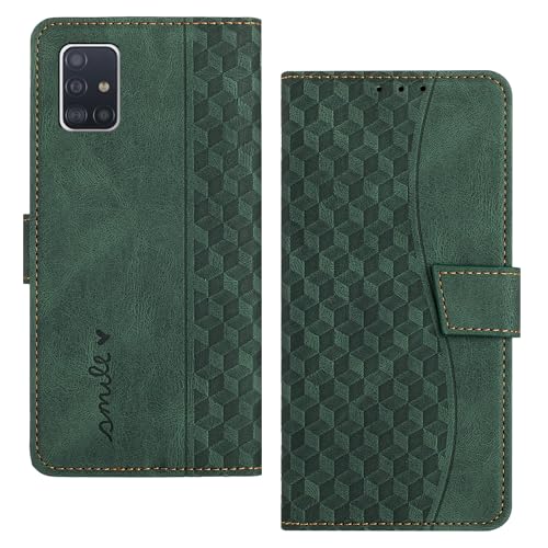 RADOO Handyhülle für Samsung Galaxy A51 5G Hülle Leder für Klappbar PU Leder Tasche Flip Wallet Stoßfeste Case Schutzhülle Klapphülle für Galaxy A51 5G Hülle Lederhülle (Grün) von RADOO