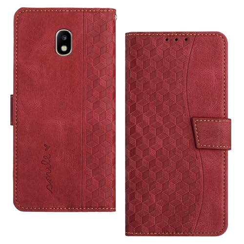 RADOO Handyhülle für Samsung Galaxy J5 2017/J5 Pro 2017/J530 Hülle Leder für Klappbar PU Leder Tasche Flip Wallet Stoßfeste Case Schutzhülle Klapphülle für Galaxy J5 2017 Hülle Lederhülle (Rot) RADOO Handyhülle für Samsung Galaxy J5 2017/J5 Pro 2017/J530 Hülle Leder für Klappbar PU Leder Tasche Flip Wallet Stoßfeste Case Schutzhülle Klapphülle für Galaxy J5 2017 Hülle Lederhülle (Rot) von RADOO