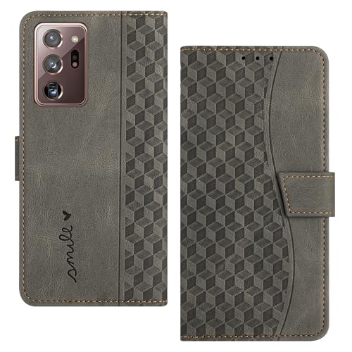 RADOO Handyhülle für Samsung Galaxy Note 20 Ultra Hülle Leder für Klappbar PU Leder Tasche Flip Wallet Stoßfeste Case Schutzhülle Klapphülle für Galaxy Note 20 Ultra Hülle Lederhülle (Asche) RADOO Handyhülle für Samsung Galaxy Note 20 Ultra Hülle Leder für Klappbar PU Leder Tasche Flip Wallet Stoßfeste Case Schutzhülle Klapphülle für Galaxy Note 20 Ultra Hülle Lederhülle (Asche) von RADOO