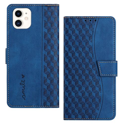 RADOO Handyhülle für iPhone 11 (6,1 Zoll) Hülle Leder für Klappbar PU Leder Tasche Flip Wallet Stoßfeste Case Schutzhülle Klapphülle für iPhone 11 Hülle Lederhülle (Blau) von RADOO