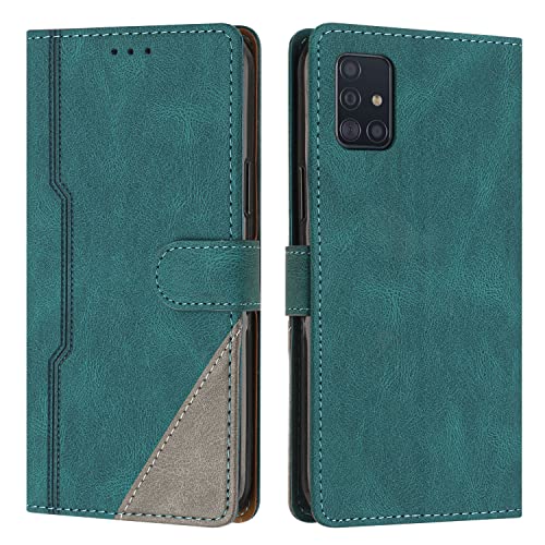 RADOO Kompatibel mit Samsung Galaxy A71 5G Hülle, PU Leder Handyhülle [Stand Feature] [Kartenfachr] [Magnetic Closure Snap] Schutzhülle Klappbar Flip Case Cover für Samsung Galaxy A71 5G (Grün) von RADOO