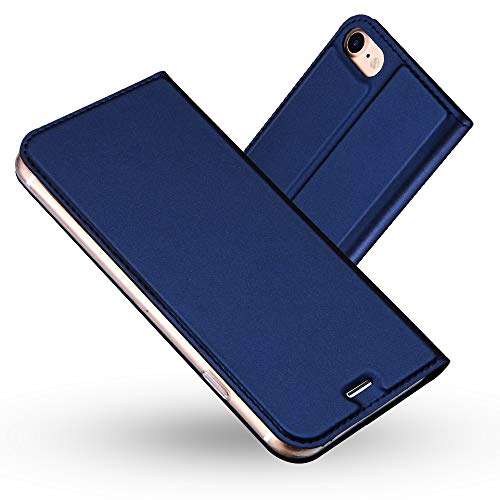RADOO Schutzhülle für iPhone SE 2020, ultradünn, aus PU-Leder, Brieftaschen-Schutzhülle [stoßfest, TPU] [Kartenschlitz] [Magnetverschluss] für iPhone SE 2020 (4,7 Zoll) (blau) von RADOO