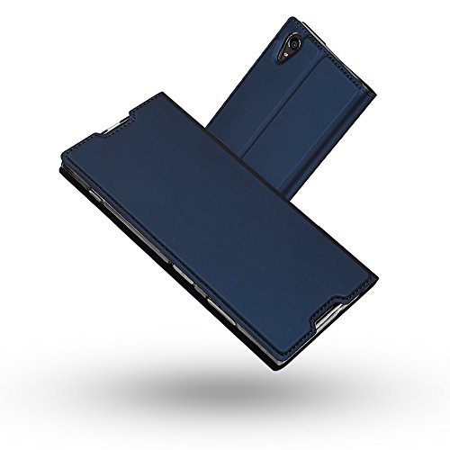 RADOO Sony Xperia XA1 Plus Hülle, Premium PU Leder Handyhülle Brieftasche-Stil Magnetisch Folio Flip Klapphülle Etui Brieftasche Hülle Schutzhülle Tasche Case Cover für Sony Xperia XA1 Plus (Blau) von RADOO