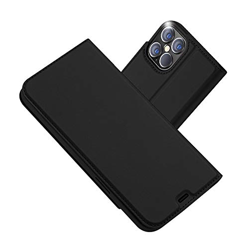 RADOO für iPhone 12 Pro Max (6,7 Zoll) Hülle, Premium PU Leder Handyhülle Brieftasche-Stil Magnetisch Klapphülle Etui Brieftasche Hülle Schutzhülle Tasche für iPhone 12 Pro Max (6,7 Zoll) (Schwarz) von RADOO