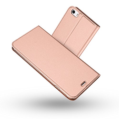 RADOO iPhone 5/5S/SE Hülle, Premium PU Leder Handyhülle Brieftasche-Stil Magnetisch Folio Flip Klapphülle Etui Brieftasche Hülle Schutzhülle Case Cover für Apple iPhone 5/iPhone 5S 4 Zoll (Rose Gold) RADOO iPhone 5/5S/SE Hülle, Premium PU Leder Handyhülle Brieftasche-Stil Magnetisch Folio Flip Klapphülle Etui Brieftasche Hülle Schutzhülle Case Cover für Apple iPhone 5/iPhone 5S 4 Zoll (Rose Gold) von RADOO