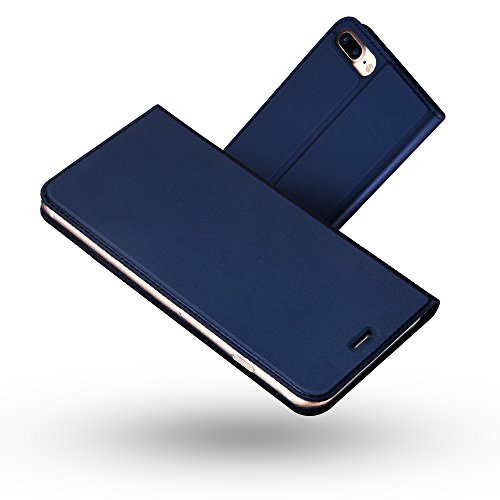 RADOO iPhone 8 Plus Hülle,iPhone 7 Plus Hülle, Premium PU Leder Handyhülle Brieftasche-Stil Magnetisch Klapphülle Etui Brieftasche Hülle Schutzhülle Tasche für Apple iPhone 7/8 Plus 5.5 Zoll (Blau) von RADOO