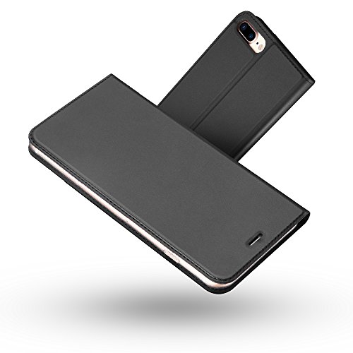 RADOO iPhone 8 Plus Hülle,iPhone 7 Plus Hülle, Premium PU Leder Handyhülle Brieftasche-Stil Magnetisch Klapphülle Etui Brieftasche Hülle Schutzhülle für Apple iPhone 7/8 Plus 5.5" (Schwarz grau) RADOO iPhone 8 Plus Hülle,iPhone 7 Plus Hülle, Premium PU Leder Handyhülle Brieftasche-Stil Magnetisch Klapphülle Etui Brieftasche Hülle Schutzhülle für Apple iPhone 7/8 Plus 5.5" (Schwarz grau) von RADOO