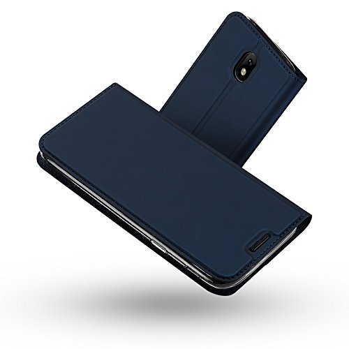 Radoo Galaxy J7 2017 Hülle, Premium PU Leder Handyhülle Brieftasche-Stil Magnetisch Folio Flip Klapphülle Etui Brieftasche Hülle Schutzhülle Tasche Case Cover für Samsung Galaxy J7 2017 (Blau) von RADOO