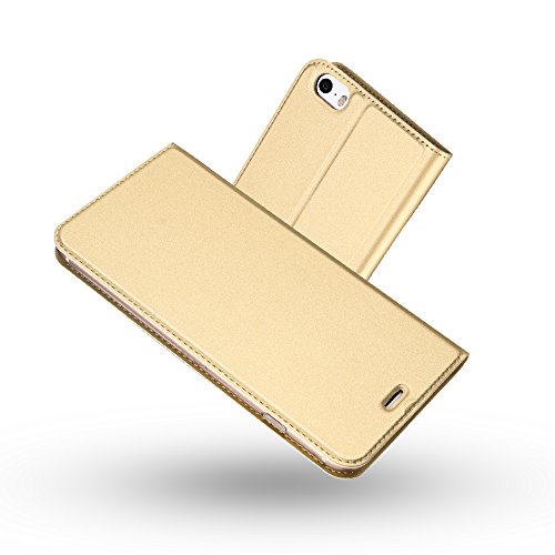 Radoo iPhone 5/5S/SE Hülle, Premium PU Leder Handyhülle Brieftasche-Stil Magnetisch Folio Flip Klapphülle Etui Brieftasche Hülle Schutzhülle Case Cover für Apple iPhone 5/iPhone 5S/iPhone SE (Gold) Radoo iPhone 5/5S/SE Hülle, Premium PU Leder Handyhülle Brieftasche-Stil Magnetisch Folio Flip Klapphülle Etui Brieftasche Hülle Schutzhülle Case Cover für Apple iPhone 5/iPhone 5S/iPhone SE (Gold) von RADOO