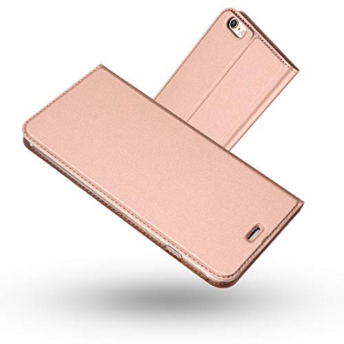 Radoo iPhone 6S Plus Hülle,iPhone 6 Plus Hülle, Premium PU Leder Handyhülle Brieftasche-Stil Magnetisch Klapphülle Etui Brieftasche Hülle Schutzhülle Tasche für Apple iPhone 6/6S Plus 5.5" (Rose Gold) von RADOO