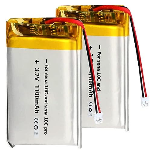 RAEWSTCO 3,7 V 2 Stück 803040 1100 mAh Lithium Ionen Akku Ersatz für Sena 10C und Sena 10C Pro Motorrad Bluetooth Kamera Bluetooth Headset RAEWSTCO 3,7 V 2 Stück 803040 1100 mAh Lithium Ionen Akku Ersatz für Sena 10C und Sena 10C Pro Motorrad Bluetooth Kamera Bluetooth Headset von RAEWSTCO
