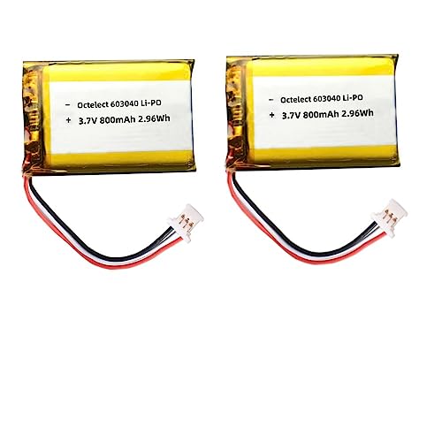 RAEWSTCO OcTelect 2 Stück 3,7 V 800 mAh 603040 wiederaufladbare Lithium-Batterie für Marshall MID Major II Major III Major IV Bluetooth-Kopfhörer VDL603040 SR603040 RAEWSTCO OcTelect 2 Stück 3,7 V 800 mAh 603040 wiederaufladbare Lithium-Batterie für Marshall MID Major II Major III Major IV Bluetooth-Kopfhörer VDL603040 SR603040 von RAEWSTCO