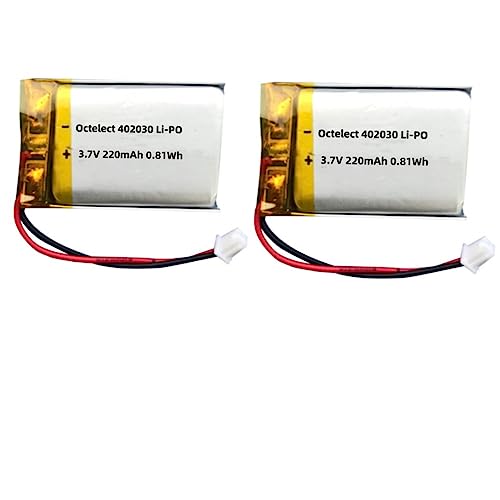 RAEWSTCO Octelect 3,7 V DC Wiederaufladbare Polymer-Lithium-Batterie 402030 für 3,7-5 V Batterieprodukte, Uhr, Kopfhörer, Austausch der Batterie der LED-Lampe RAEWSTCO Octelect 3,7 V DC Wiederaufladbare Polymer-Lithium-Batterie 402030 für 3,7-5 V Batterieprodukte, Uhr, Kopfhörer, Austausch der Batterie der LED-Lampe von RAEWSTCO