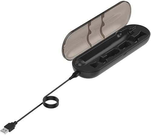 Elektrische Zahnbürsten-Ladegerät-Hülle, Etui für elektrische Zahnbürste, tragbares elektrisches Zahnbürsten-Ladegerät, Ladekoffer, für Philips (nur Box) (Schwarz) von RAHBI