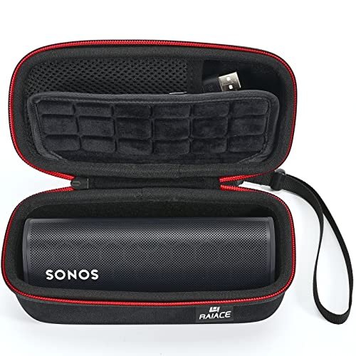 RAIACE Hard Case kompatibel mit Sonos Roam Bluetooth-Lautsprecher, schützende Reise-Aufbewahrungstasche – Schwarz (schwarz Futter) von RAIACE