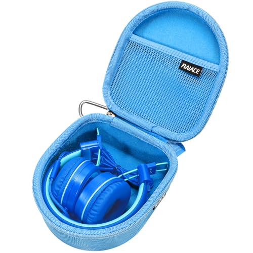 RAIACE Kopfhörer-Aufbewahrungshülle, kompatibel mit Noot Products K11/K22/iClever HS 14/Elecder i37/i36/POWMEE M2 Kinderkopfhörern (nur Hülle), Blau von RAIACE