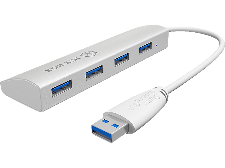 RAIDSONIC IB-AC6401, USB 3.0 Hub, Weiß von RAIDSONIC
