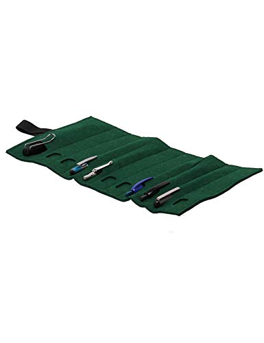 RAIKOU Faltbares Filz Stifte-Etui Stiftetasche Multifunktions Federtasche für Stifte und Pinsel (Kieferngrün) von RAIKOU
