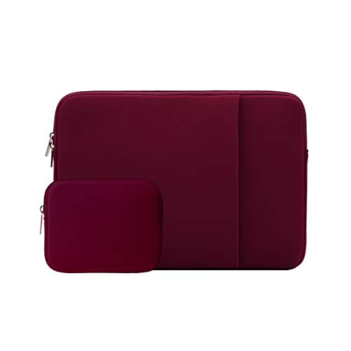 RAINYEAR 11-11,6 Zoll Laptop Hülle Schutzhülle Sleeve Abdeckung Laptophülle Laptoptasche mit Fronttasche & Zubehör Tasche Kompatibel 11,6 MacBook Air für 11 Notebook Computer Chromebook(Rot) von RAINYEAR make life easier