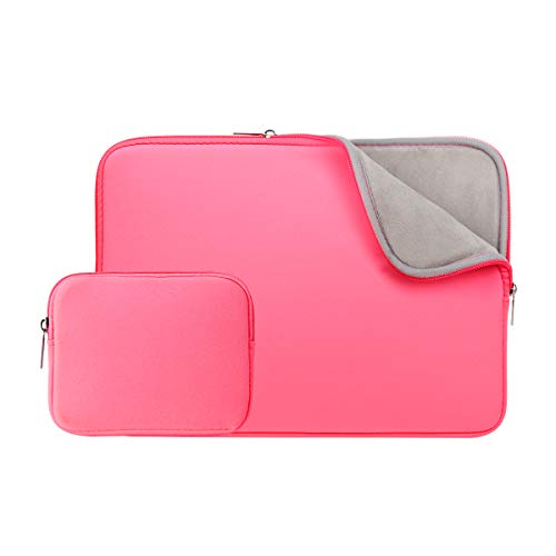 RAINYEAR 11-11,6 Zoll Laptop Hülle Sleeve Gepolsterte Laptophülle Laptoptasche Schutzhülle mit Zubehör Tasche Kompatibel 11,6 MacBook Air 11 Notebook Chromebook(Kräftiges Rosa,Aktualisierte Version) von RAINYEAR make life easier