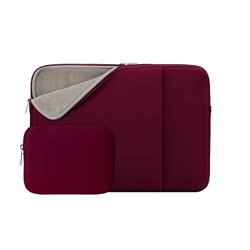 RAINYEAR 11 Zoll Laptop Hülle Tasche Weiches Futter Cover Tasche mit Fronttasche & Zubehörtasche, Kompatibel mit 11,6 Zoll MacBook Air für 11 Zoll Notebook Computer Tablet Chromebook(Rot) von RAINYEAR make life easier