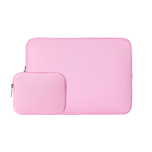 RAINYEAR 13,3 Zoll Laptop Hülle Laptophülle Schutzhülle Sleeve Laptoptasche Case Schutzhülle mit Zubehör Tasche Kompatibel 13" Notebook PC Computer Chromebook, und 14 MacBook M1 Pro A2442(Rosa) von RAINYEAR make life easier