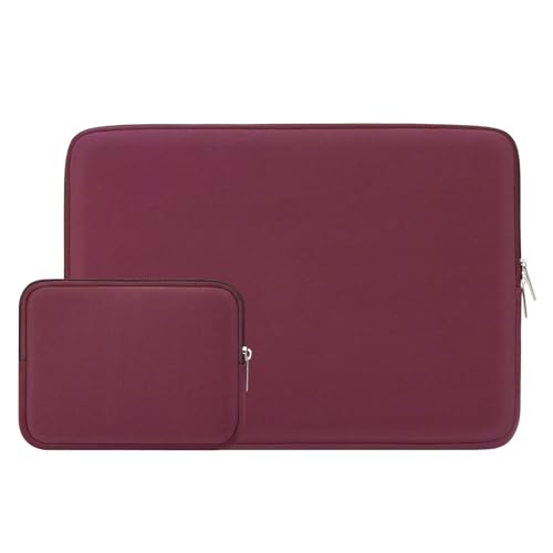 RAINYEAR 13 Zoll Laptop Hülle Sleeve Schutzhülle Laptophülle Laptoptasche mit Zubehör Tasche Kompatibel 2022 2021 MacBook 13,6" M2 A2681, 13,3 Air Pro M1 A2337 A2338 A2159 A2179 A2251 A2289(Rot) von RAINYEAR make life easier