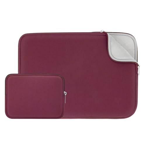 RAINYEAR 15,6 Zoll Laptop Hülle Laptophülle Gepolsterte Sleeve Weiches Laptoptasche Schutzhülle mit Zubehör Tasche Kompatibel für 15,6 Notebook Computer Chromebook(Rot,Aktualisierte Version) von RAINYEAR make life easier