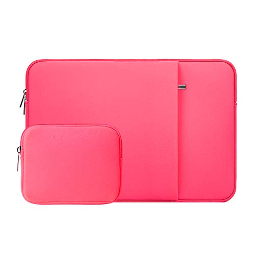 RAINYEAR 15,6 Zoll Laptop Hülle Laptophülle Laptoptasche Case Abdeckung Sleeve Schutzhülle mit Fronttasche & Zubehör Tasche Kompatibel für 15,6 Notebook Computer Chromebook (Hellrosa) von RAINYEAR make life easier