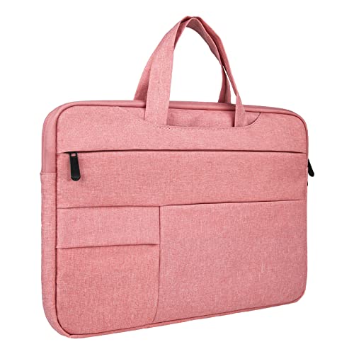 RAINYEAR 15,6 Zoll Laptoptasche Laptop Hülle Aktentasche für 15,6" Notebook Chromebook Computer, Schutzhülle Notebooktasche mit Griff Mehrere Tasche Polyester Wasserdicht Handtasche Laptophülle,Rosa von RAINYEAR make life easier