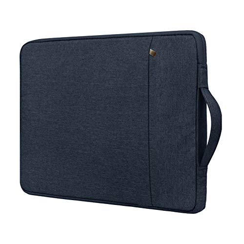 RAINYEAR 16 Zoll Laptop Hülle Laptoptasche Kompatibel mit 16" MacBook M1 Pro Max Modell A2141 A2485, Polyester Wasserdicht Schutzhülle Handtasche Laptophülle mit Griff und Front Tasche, Marineblau von RAINYEAR make life easier