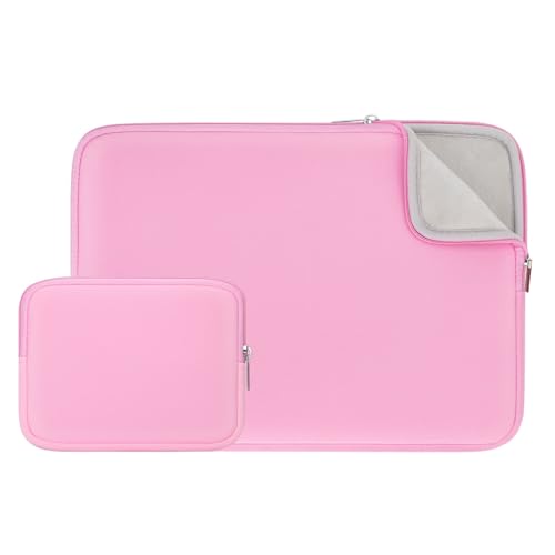 RAINYEAR 16 Zoll Laptop Hülle Laptoptasche Laptophülle Laptoptasche Schutzhülle Gepolsterte mit Zubehör Tasche Kompatibel 2021 2022 16 MacBook M1 Pro Max A2141 A2485(Rosa,Aktualisierte Version) von RAINYEAR make life easier