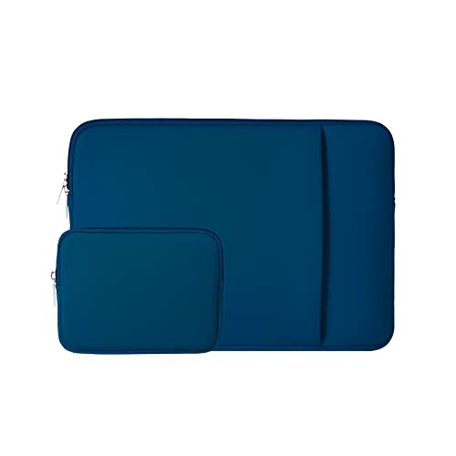 RAINYEAR 16 Zoll Laptop Hülle Laptoptasche Laptophülle Schutzhülle Gepolsterte mit Fronttasche & Zubehör Tasche Kompatibel 2020 2021 Neues 16 MacBook Pro Speziell für Modell A2141(Marineblau) von RAINYEAR make life easier