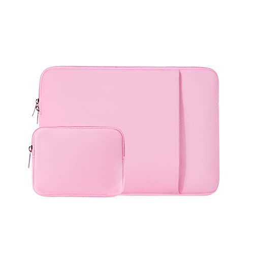 RAINYEAR 16 Zoll Laptop Hülle Laptoptasche Laptophülle Schutzhülle Gepolsterte mit Fronttasche & Zubehör Tasche Kompatibel 2020 2021 Neues 16 MacBook Pro Speziell für Modell A2141(Rosa) von RAINYEAR make life easier