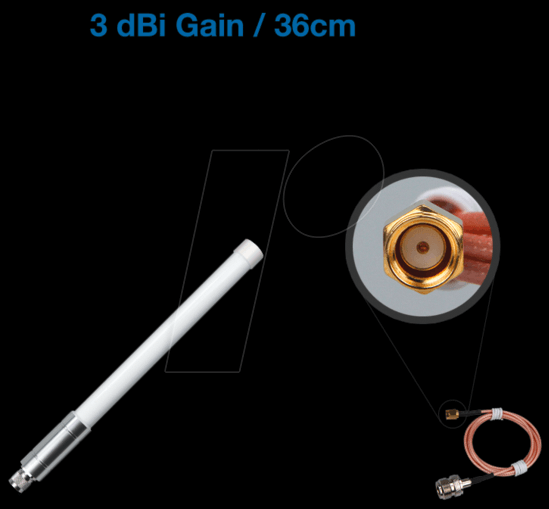 RAK W097 - Fiberglas Antenne 3 dBi LoRa WAN RAK W097 - Fiberglas Antenne 3 dBi LoRa WAN von RAK WIRELESS