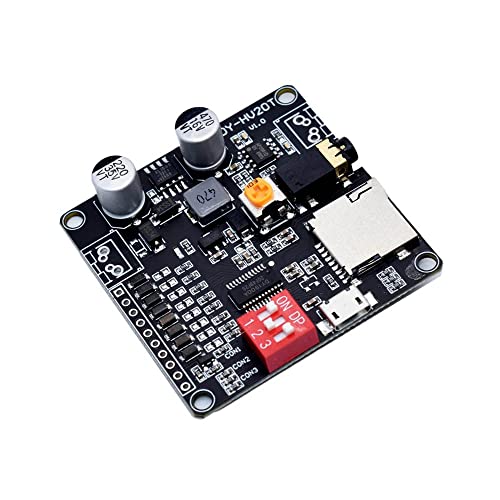 RAKSTORE DY-HV20T Sprachwiedergabe-Modul, MP3-Musik-Player, 10 W, 20 W, 12 V, 24 V, Wiedergabe, serielle Steuerung, elektronisch, für Arduino von RAKSTORE