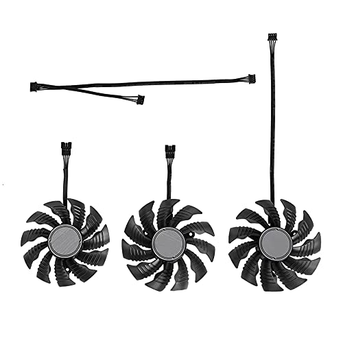 RAKSTORE T128015SU T129215SU Grafikkarten Lüfter Kompatibel mit Gigabyte RTX 3080 3080 Ti 3090 3070Ti Leiser Kühler Lüfter Ersatzlüfter (3 fans) von RAKSTORE