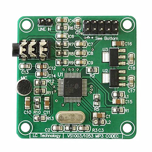 RAKSTORE VS1053 Audio Modul MP3 Player Modul Audio Decoding Development Board DC 5V Onboard Recording SPI OGG Encoding Recording Control Signal Filter von RAKSTORE