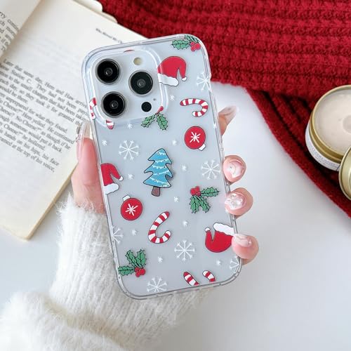 RALEAVO Weihnachten Handyhülle für iPhone 14 Pro 6.1", Niedlich Klar Cartoon Design Hülle weiches Silikon schützende stoßfest Bumper Cover Case für iPhone 14 Pro-Weiß Schnee RALEAVO Weihnachten Handyhülle für iPhone 14 Pro 6.1", Niedlich Klar Cartoon Design Hülle weiches Silikon schützende stoßfest Bumper Cover Case für iPhone 14 Pro-Weiß Schnee von RALEAVO