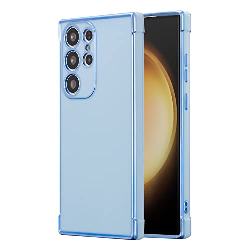 RALEAVO Hülle Entwickelt für Samsung Galaxy S23 Ultra 5G, Niedliche Galvanik Handyhülle TPU stoßfeste Schutzhülle Hülle für Galaxy S23 Ultra-Blau von RALEAVO