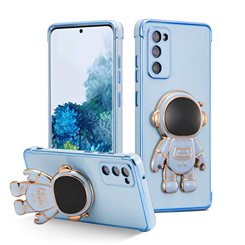 RALEAVO Hülle für Samsung Galaxy S20 FE 5G mit Astronaut Ständer, Kameraschutz Kratzfest Stoßfeste Bumper Handyhülle mit 3D Cartoon für Galaxy S20 FE-Blau von RALEAVO
