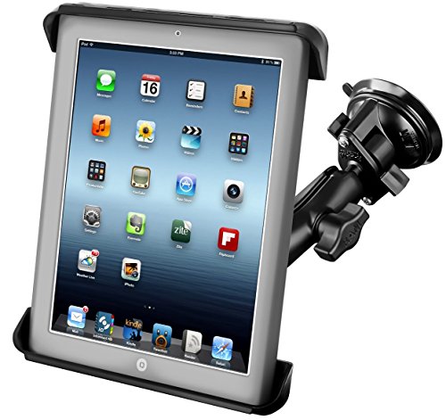 RAM Mount S (RAM-B-166-TAB3U) Drehverschluss Saugnapf Halterung mit Tab-Tite Universal Klemmhalterung für Apple iPad 4, iPad 3, iPad 2 und iPad 1 mit oder ohne leichte Hülle von RAM Mount