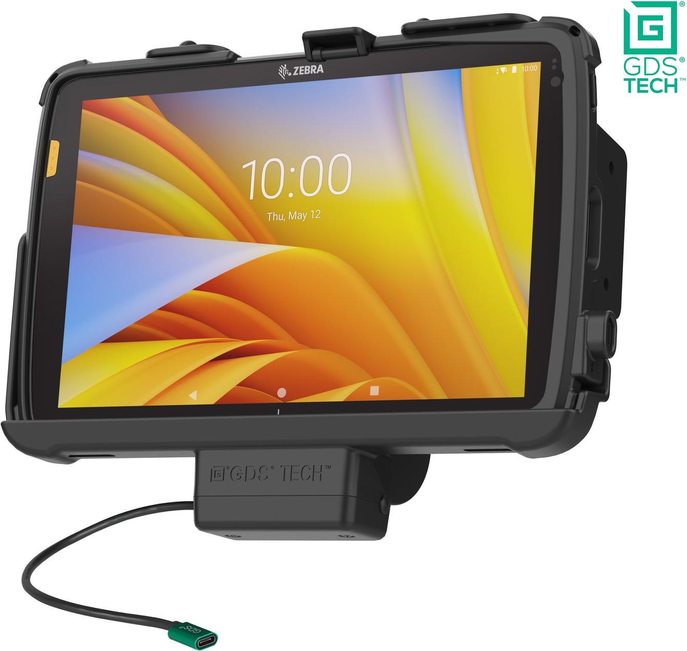 RAM Mounts GDS Tough-Dock Zebra ET4x 25,40cm (10)  Tablet in IntelliSkin-Lade-/Schutzhüllen - USB-C, 60 W Ausgang, AMPS-/VESA-Aufnahme (RAM-GDS-DOCK-ZE21PU) von RAM Mounts