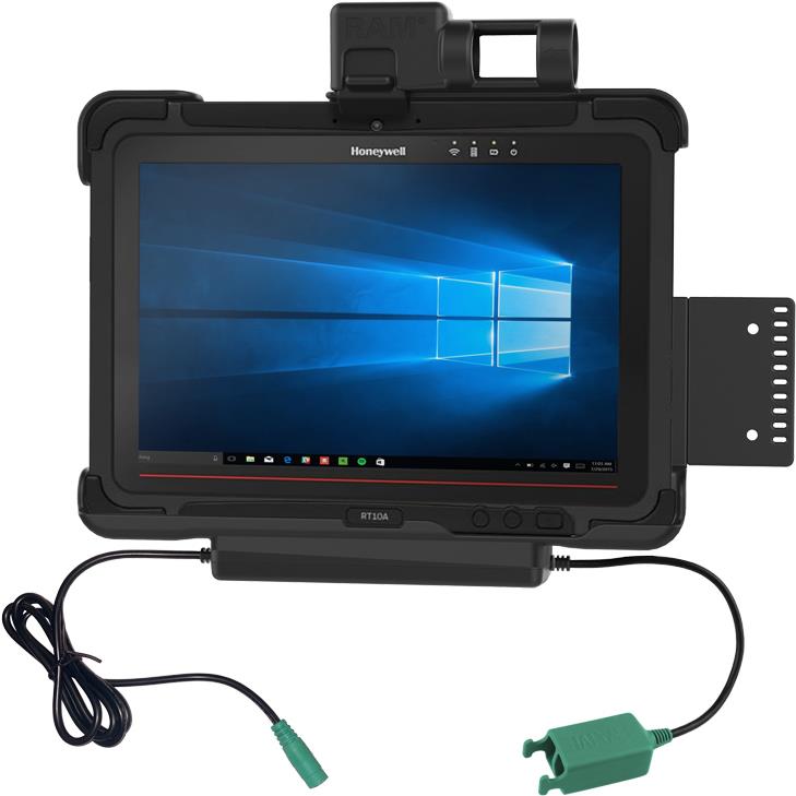 RAM Mounts Ladestation für Honeywell RT10 Tablets - 5,5 mm Klinke Eingang, Dual USB-A Ausgang, VESA-75x75-Aufnahme (RAM-HOL-HON9PD2U) von RAM Mounts