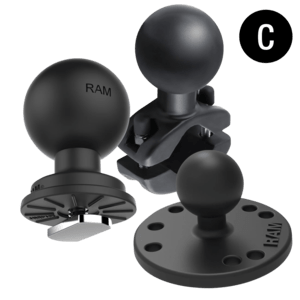 RAM Mounts Schraubklemme mit C-Kugel (1,5 Zoll) - 63,5 mm max. Breite, im Polybeutel (RAM-247U-25) von RAM Mounts