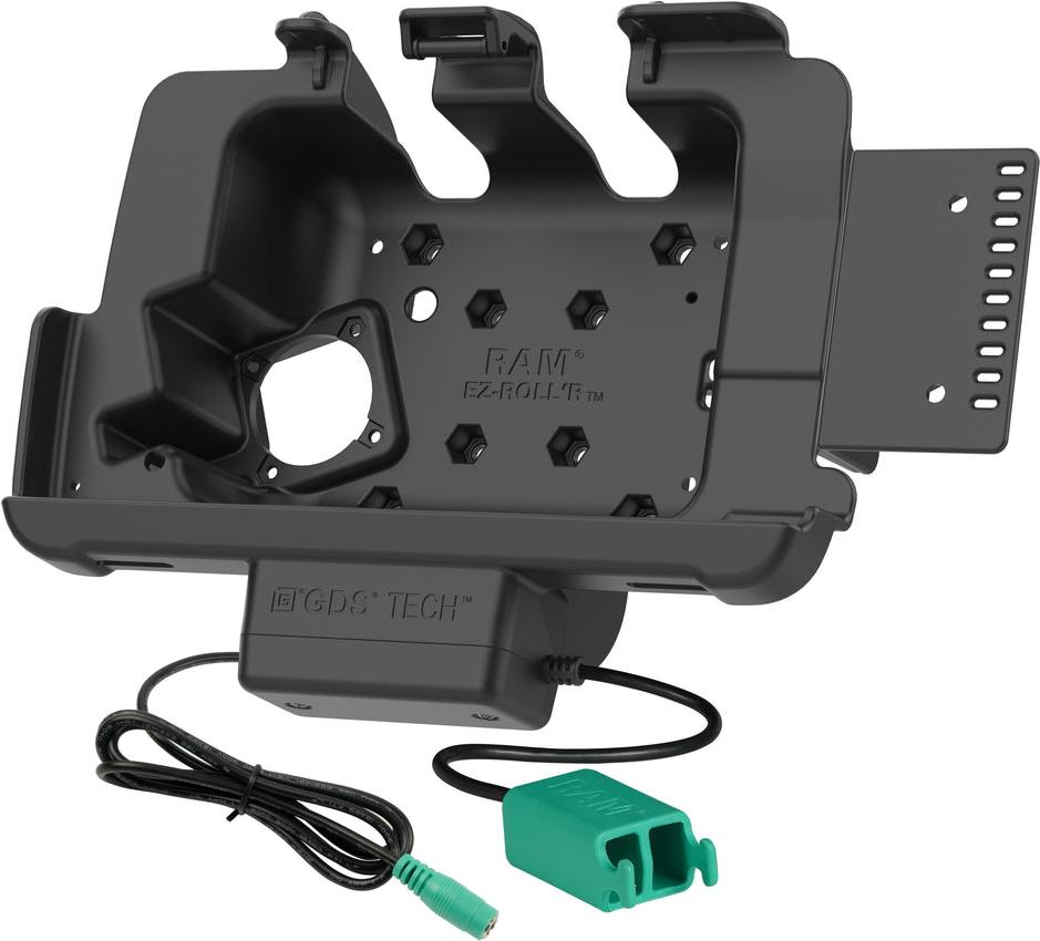 RAM Mounts Tough-Dock Halteschale für Zebra ET4x 20,30cm (8)  Tablets im Zebra-Schutzrahmen - Stromanbindung 5,5 mm Klinkenstecker, Dual USB-A, AMPS- u. VESA-Aufnahme (RAM-HOL-ZE20PD2U) von RAM Mounts