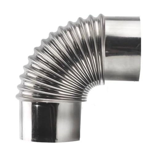 1 Stücke 50-120mm Edelstahl Auspuffrohr Ellenbogen 90 ° Draht Ellenbogen Rohr Fitting Connector Für Küche/Grill/Herd/Home Gas/Wasserpumpe(90mm) von RAMBEX