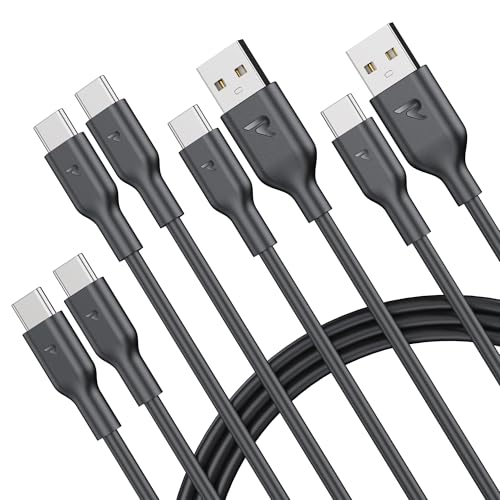 RAMPOW USB C Kabel, [4Pack 2M] 2Pack USB C auf USB C Kabel & 2Pack USB auf USB C Kabel, ladekabel USB C, Schnellladekabel USB C iPhone 15 ladekabel für MacBook, iPhone 15/15 Pro, Samsung S23/S22, iPad von RAMPOW